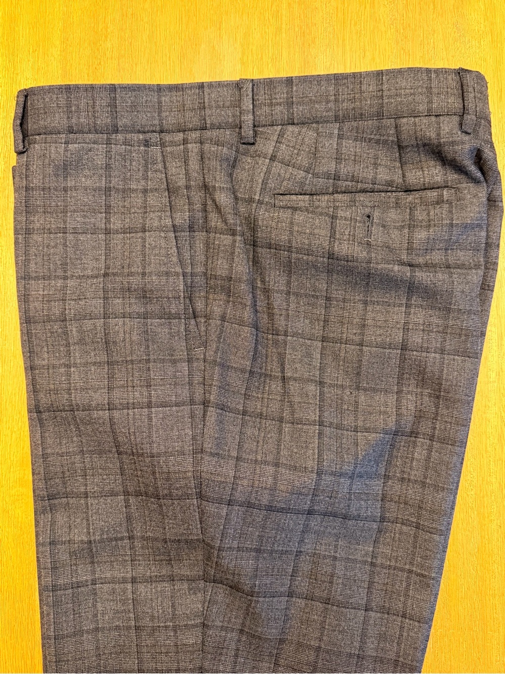John Varvatos USA Gray Plaid Dress Pants